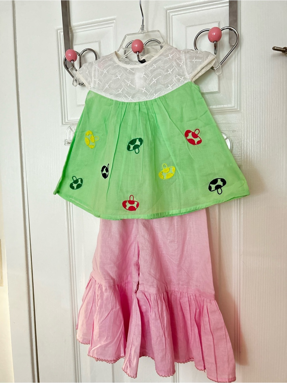 Fabulous Fungi Girls Frock & Pant set